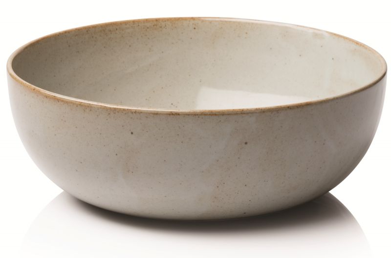 Beige Earthenware Bowl Schale von Fritz Hansen, Keramikschale für Küche und Tisch, Einzelstück.